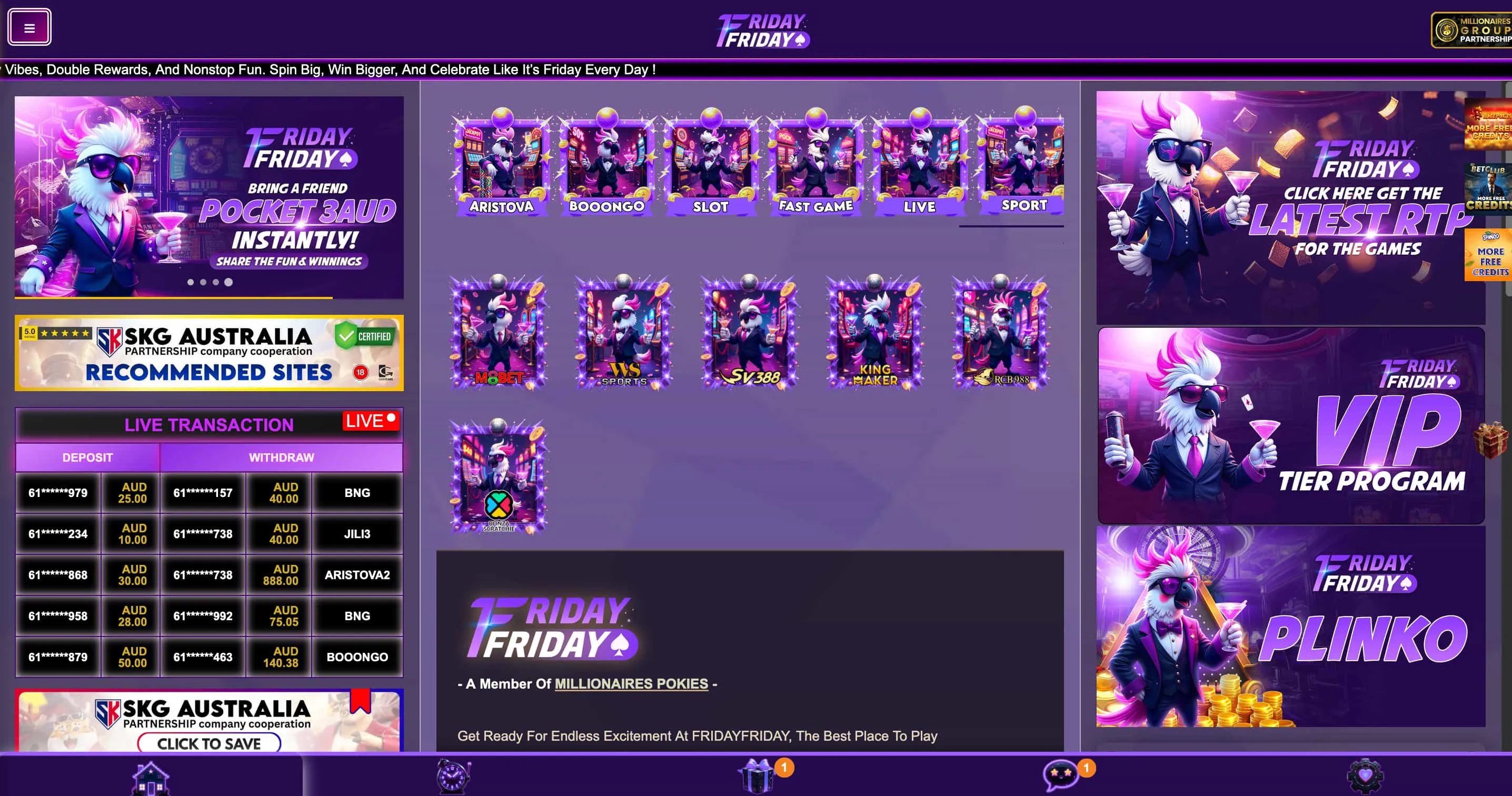 Welcome Bonus & Friday Promotions